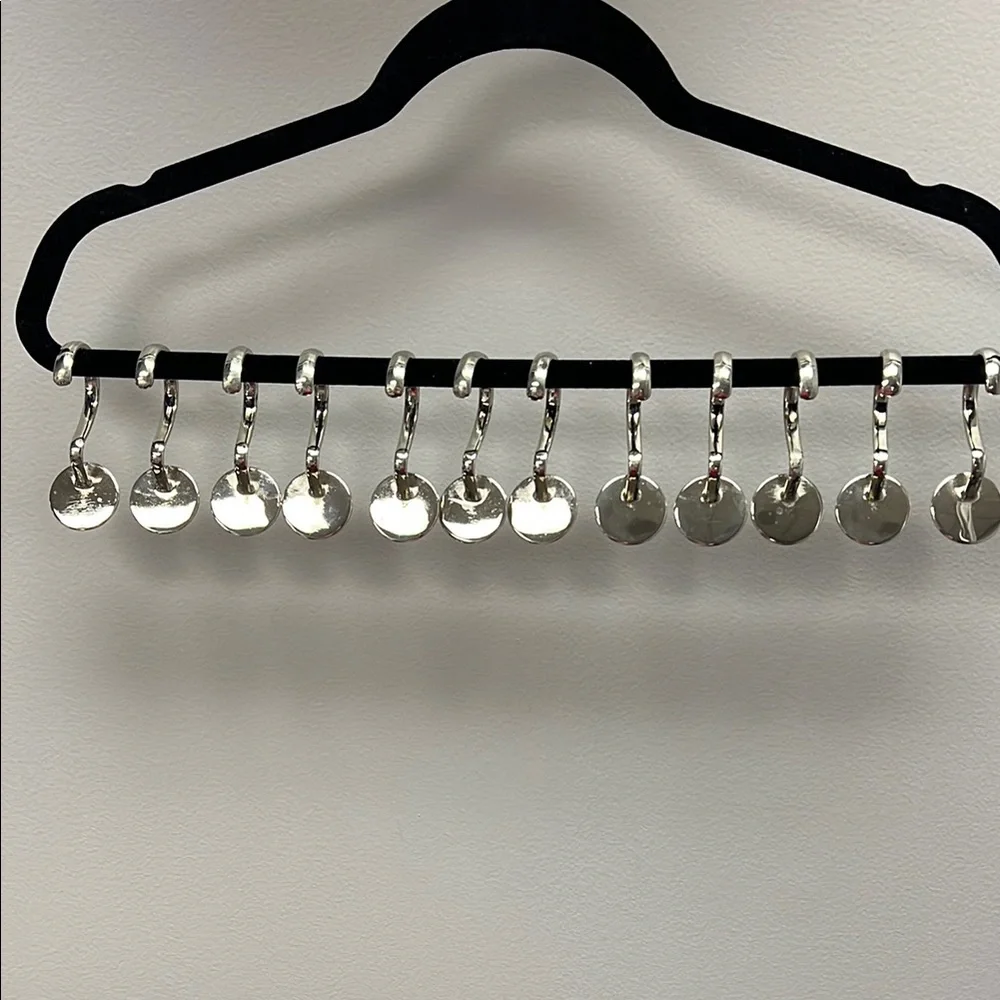 Silver Shower Curtain Hooks